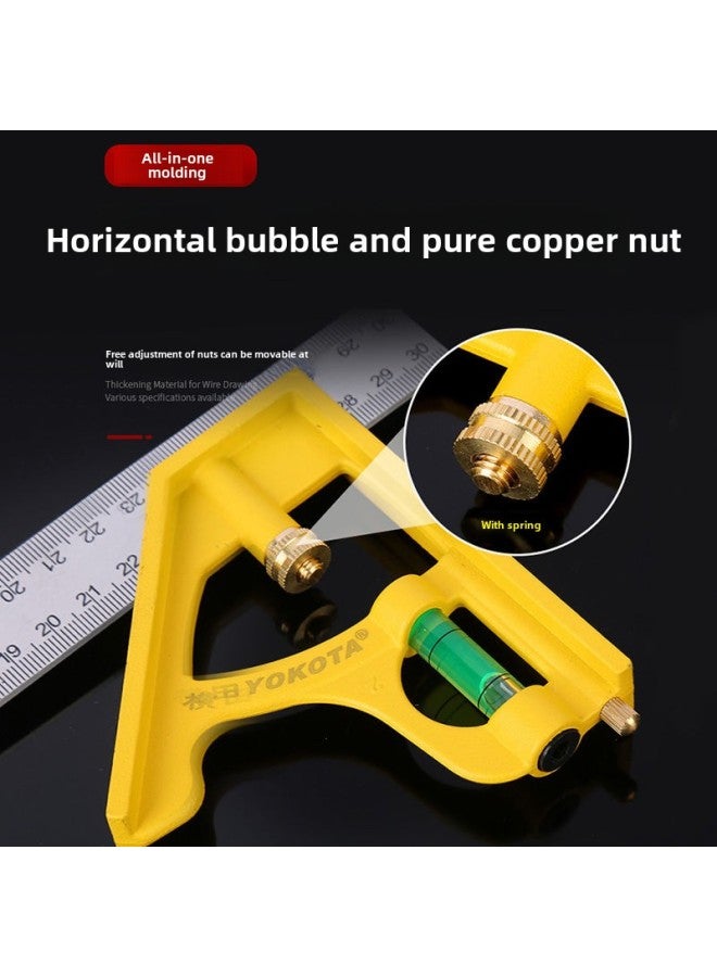 Genuine Huantian Woodworking Special Tools High-precision Stainless Steel Multi-function Laser Scale Combination Movable Square Ruler-Model:Yingde 6390 Combination Square - Image 5