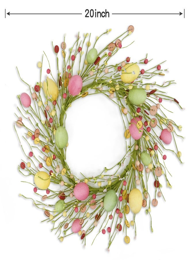 WreathDream إكليل عيد الفصح من WreathDream مع التوت لتزيين باب المنزل الأمامي، والأماكن الداخلية والخارجية، والحفلات، والجدران، والنوافذ، والمهرجانات - Image 3