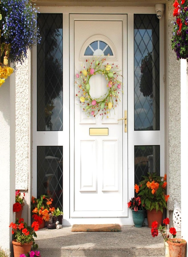 WreathDream إكليل عيد الفصح من WreathDream مع التوت لتزيين باب المنزل الأمامي، والأماكن الداخلية والخارجية، والحفلات، والجدران، والنوافذ، والمهرجانات - Image 2