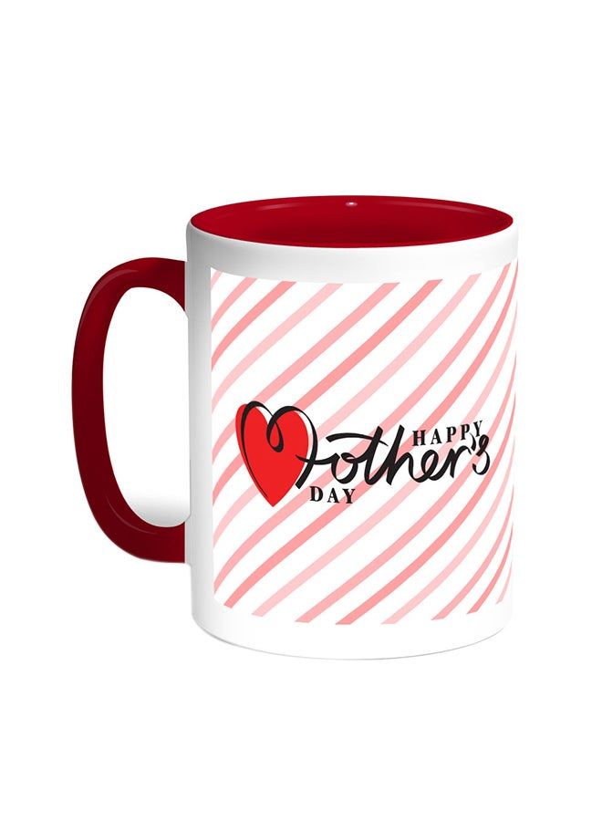 RKN Happy Mother's Day Printed Coffee Mug Red/White 11ounce - Image 1
