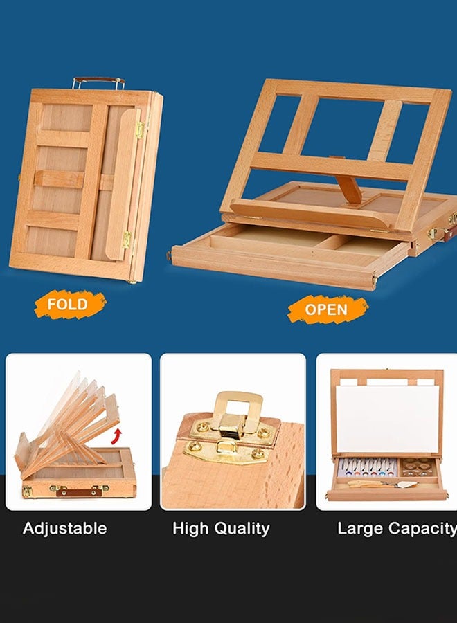 Miya Tabletop Art Easel for Drawing, Adjustable Desk Easel, Portable Art Easel Box for Beginners and Professionals - Image 5