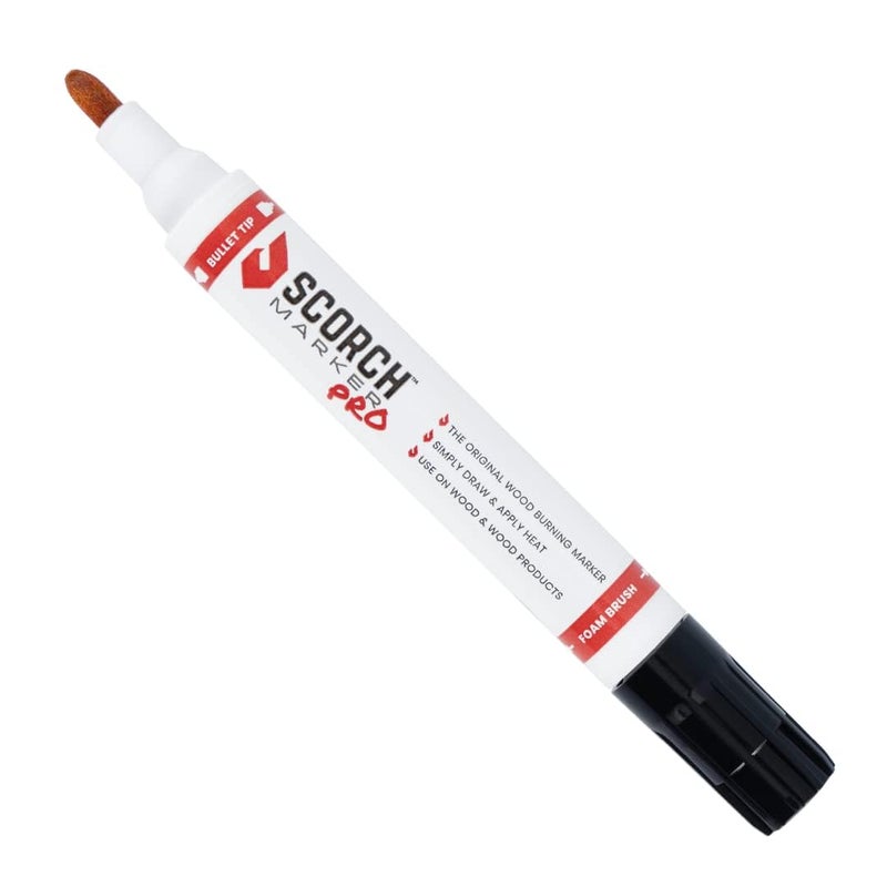 Scorch Marker - Woodburning Pen, Wood Engraver, Non Toxic Marker, with Foam Tip and Brush, Wood Burner Pen, for Do-it-Yourself, Art and Craft Kit, Pyrography, Wood Working, Wood Burning - Image 1