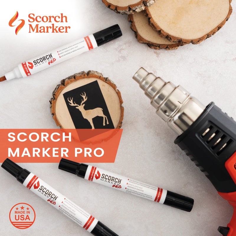 Scorch Marker - Woodburning Pen, Wood Engraver, Non Toxic Marker, with Foam Tip and Brush, Wood Burner Pen, for Do-it-Yourself, Art and Craft Kit, Pyrography, Wood Working, Wood Burning - Image 3