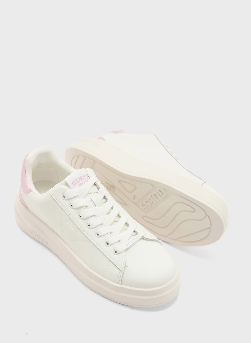 GUESS Logo Detailed Lace Up Low Top Sneakers