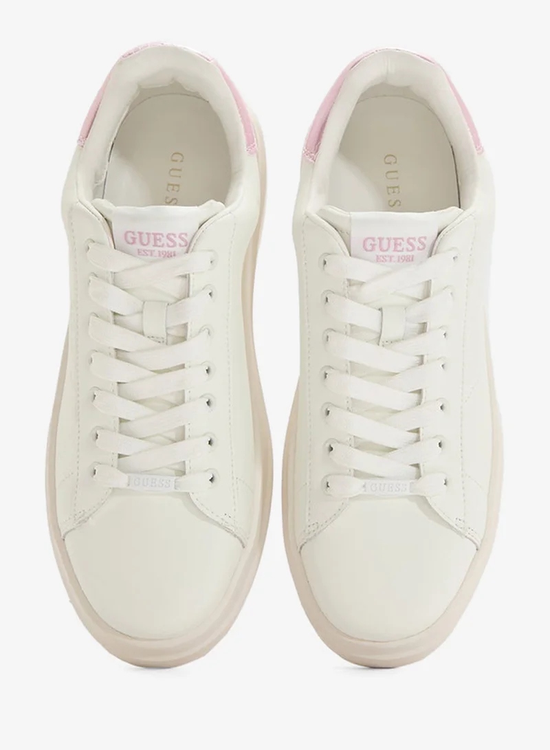 GUESS Logo Detailed Lace Up Low Top Sneakers