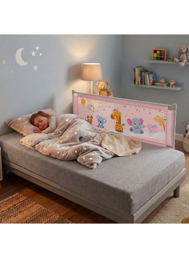 Smart Children's Bed Safety Rail 200cm - Extra Tall Adjustable Bed Guard for Toddlers with Reinforced Steel Frame and Easy Installation - Image 1