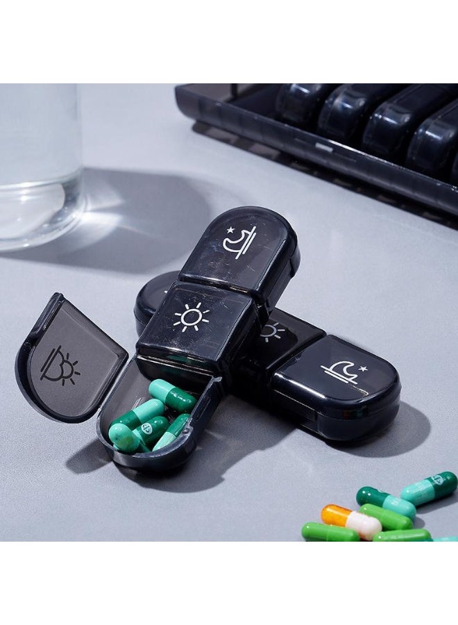 Weekly Pill Organizer 3 Times a Day, Portable Travel Pill Box 7 Day with Large Pill Containers, Light-Proof Pill Case for Vitamins, Medication, Supplements and Fish Oils - Image 5