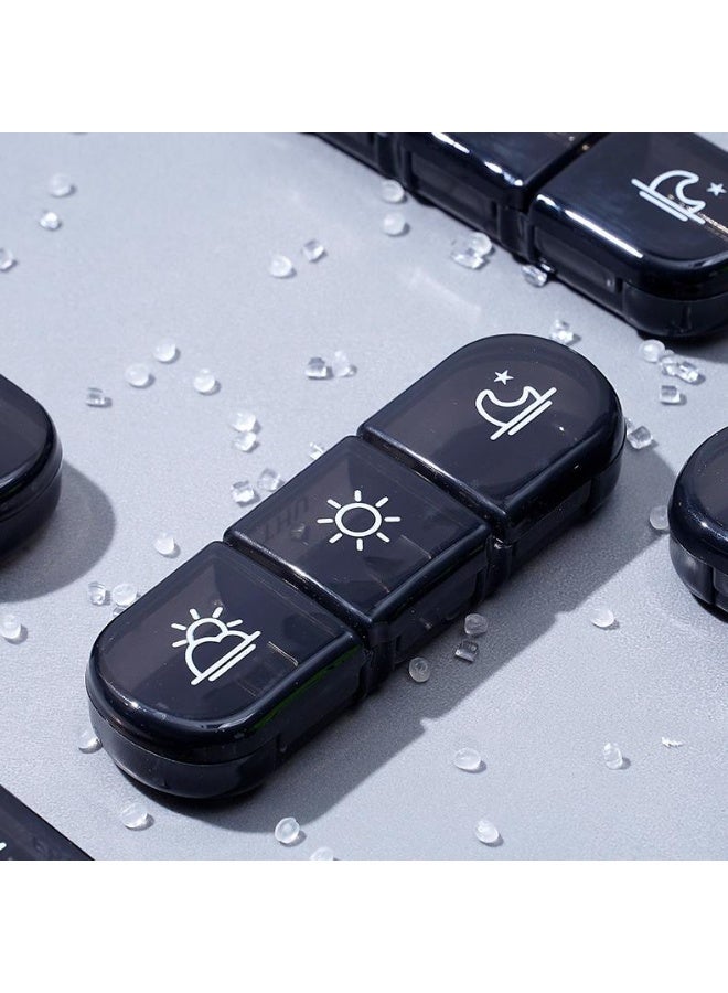 Weekly Pill Organizer 3 Times a Day, Portable Travel Pill Box 7 Day with Large Pill Containers, Light-Proof Pill Case for Vitamins, Medication, Supplements and Fish Oils - Image 4