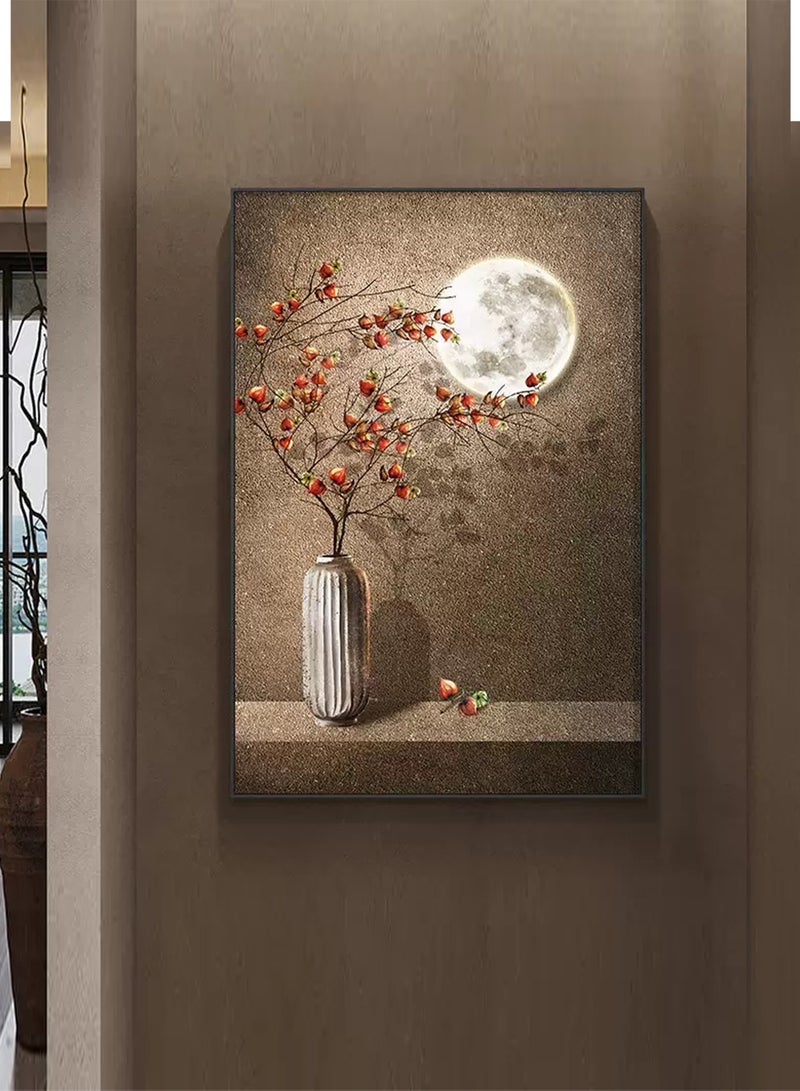 GT-Wheel Modern Poster Design Art Panel with Metal Frame Scandinavian Poster Wall Picture Interior Oil Painting - Image 1