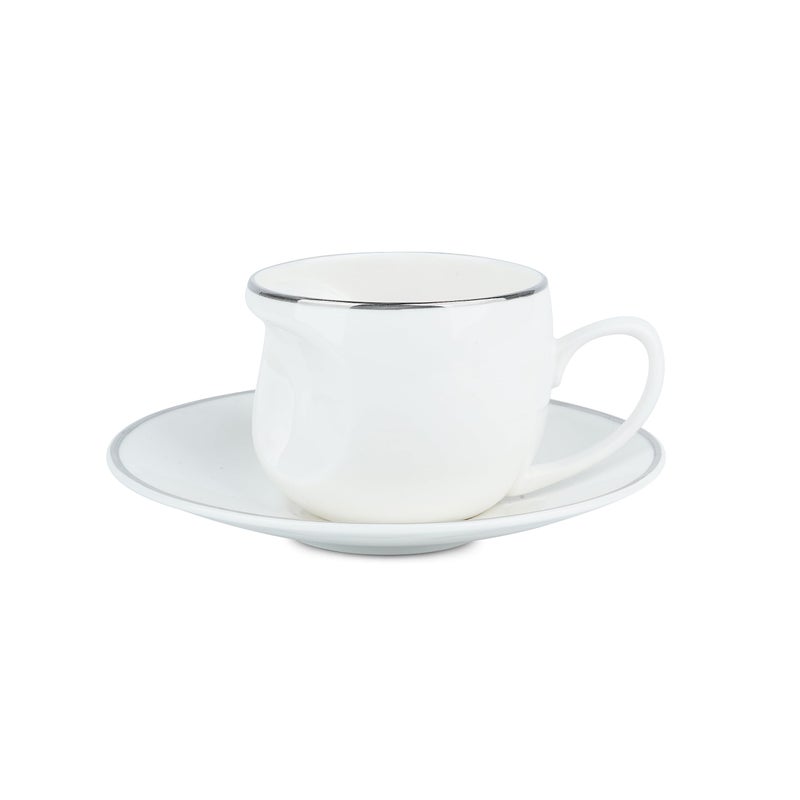 Dandy lines England by DATA Dandy Lines Face Platinum Band Cups and Sacuers, 50004, Pack of 12 - Image 4