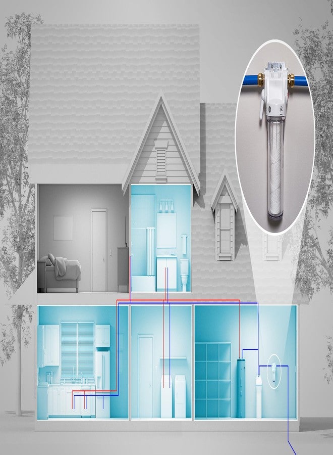 جي إي فلتر مياه GE FXWSC للمنزل بالكامل، بديل لنظام تنقية المياه، معتمد من NSF: يقلل الرواسب والصدأ والشوائب الأخرى من الماء، استبدله كل 3 أشهر للحصول على أفضل النتائج، فلتران - Image 5