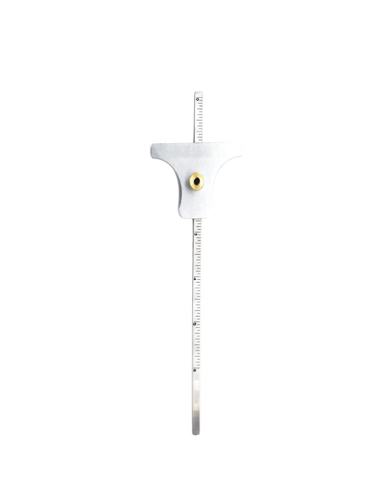 BUYOHLIC 6 inch 150 mm vernier type depth gauge multipurpose stainless steel white finish - Image 3
