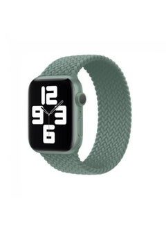 Braided Solo Loop Elastic Replacement Band Small For Apple Watch 42/44/45mm Green