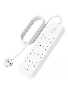 Belkin 8-Outlet Surge Protector Power Strip, Wall-Mountable with 8 AC Outlets, 2M Power Cord, & Green Indicator Light - 2 USB-C Ports w/USB-C PD Fast Charging - 900 Joules of Protection - pzsku/ZCAA6B9B969D38188E29FZ/45/_/1728320967/79e3c762-ee77-4b09-a1f4-ced58af5ebcf