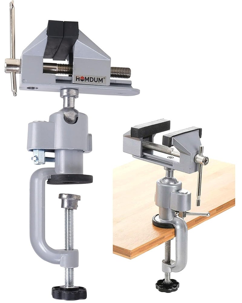 Homdum 360 Universal Vice by- Rotating Vise with Heavy Base for Woodworking, Jewelry Making, Engraving, Fly Tying, and More - Image 1