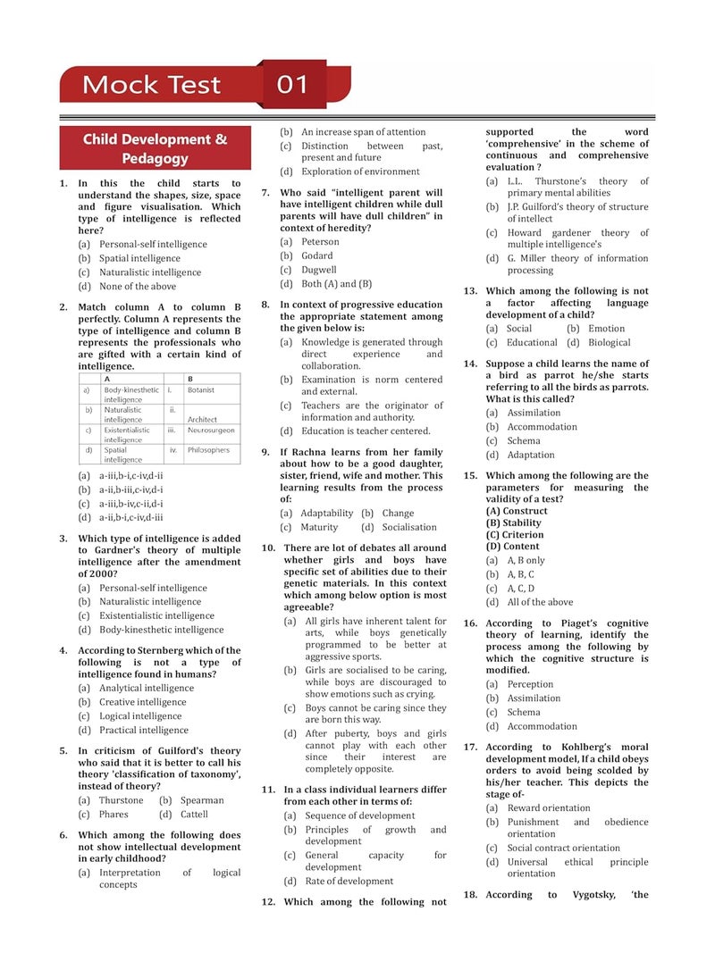 CTET Paper 1 Book 2024 : Primary Teachers Class 1-5 (English Edition) - 8 Full Length Mock Tests and 4 Previous Year Papers (1800 Solved Questions) with Free Access to Online Tests  - Image 4