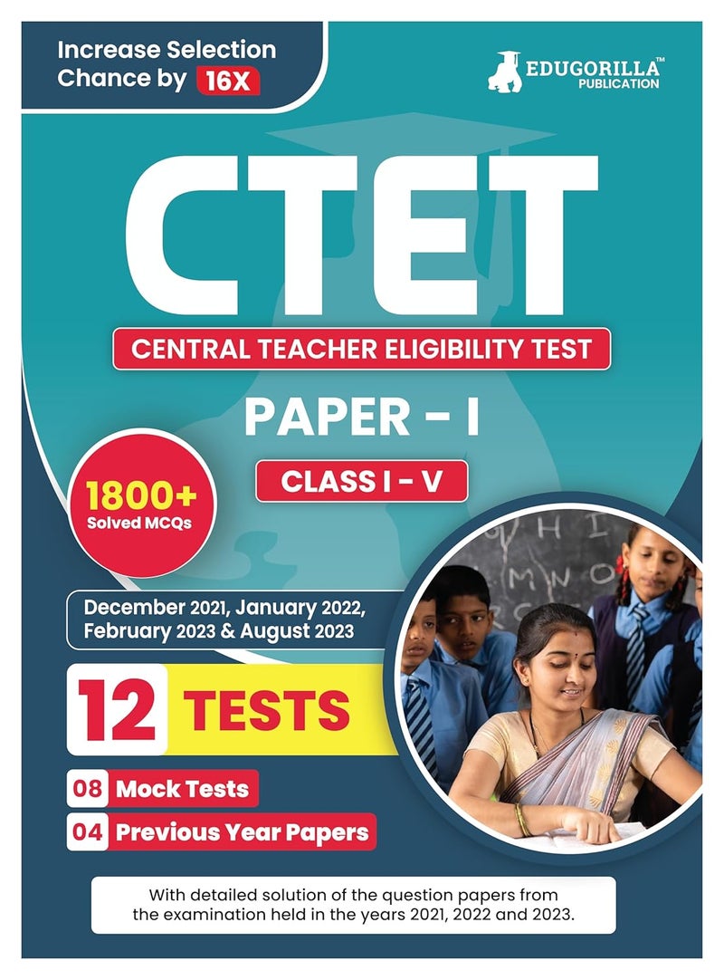 CTET Paper 1 Book 2024 : Primary Teachers Class 1-5 (English Edition) - 8 Full Length Mock Tests and 4 Previous Year Papers (1800 Solved Questions) with Free Access to Online Tests  - Image 1