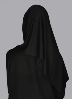 SHOPI Jersey Stretch Shailah Hijab Muslim Islamic Arab Scarf Headscarf Abaya Shawl Scarves Soft-Black  - Image 4