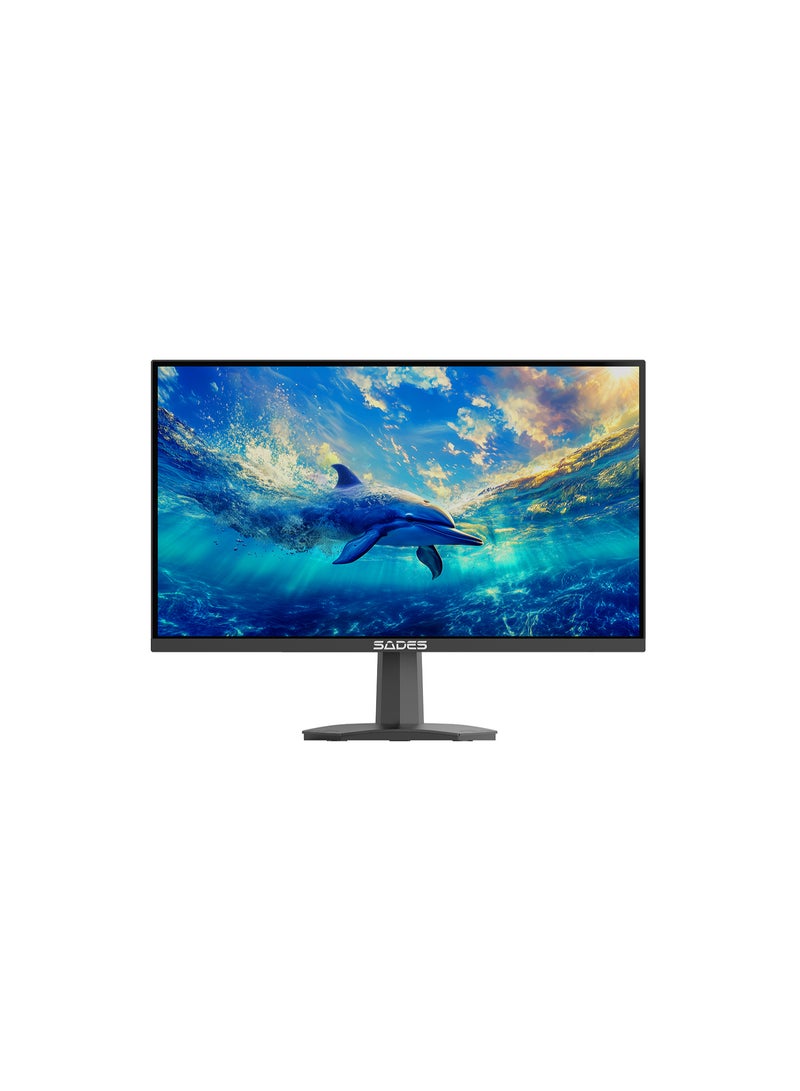 ساديس شاشة ألعاب Sades SP-Dolphin مقاس 27 بوصة بدقة FHD | معدل تحديث 48-200 هرتز، زمن استجابة 0.5 مللي ثانية MPRT، HDR10 | دقة 1920×1080، مزامنة تكيفية | أسود - SA-F02F27-B - Image 1