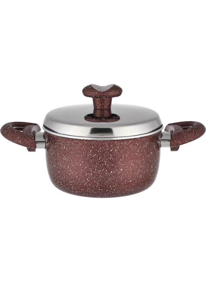 NOUVAL Garnite Plus Cooker Stockpot 18 cm-Burgundy  - Image 2