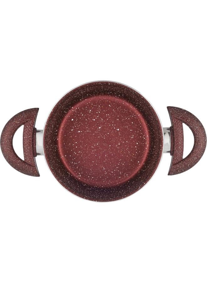 NOUVAL Garnite Plus Cooker Stockpot 18 cm-Burgundy  - Image 3
