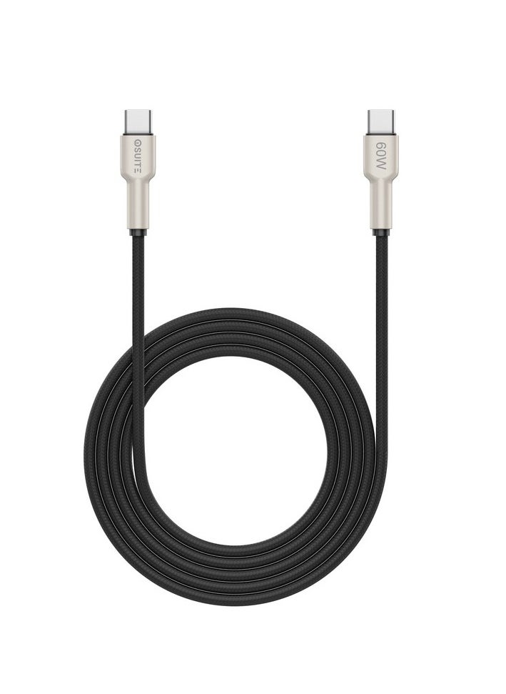 iOsuite iOsuite Zinc Alloy Head (USB-C) TO (USB-C) Cable - 60W - 1.2M - Black - DC48A  - Image 2