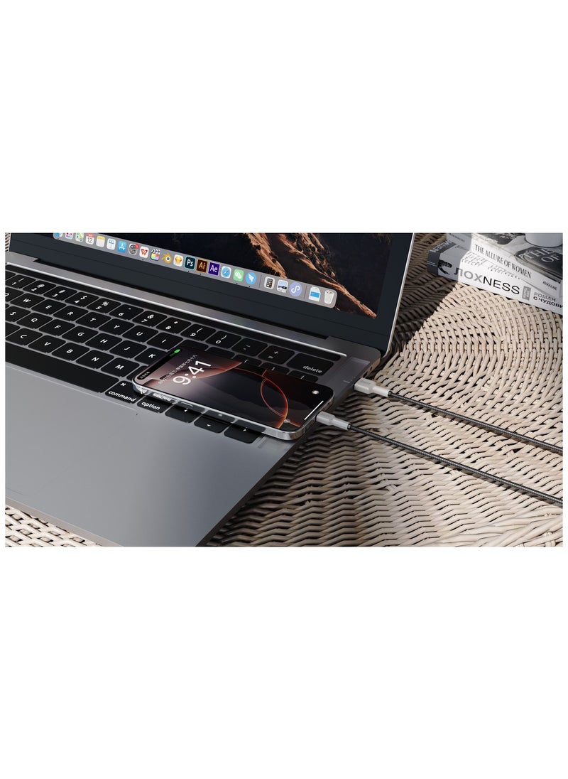 iOsuite iOsuite Zinc Alloy Head (USB-C) TO (USB-C) Cable - 60W - 1.2M - Black - DC48A  - Image 4