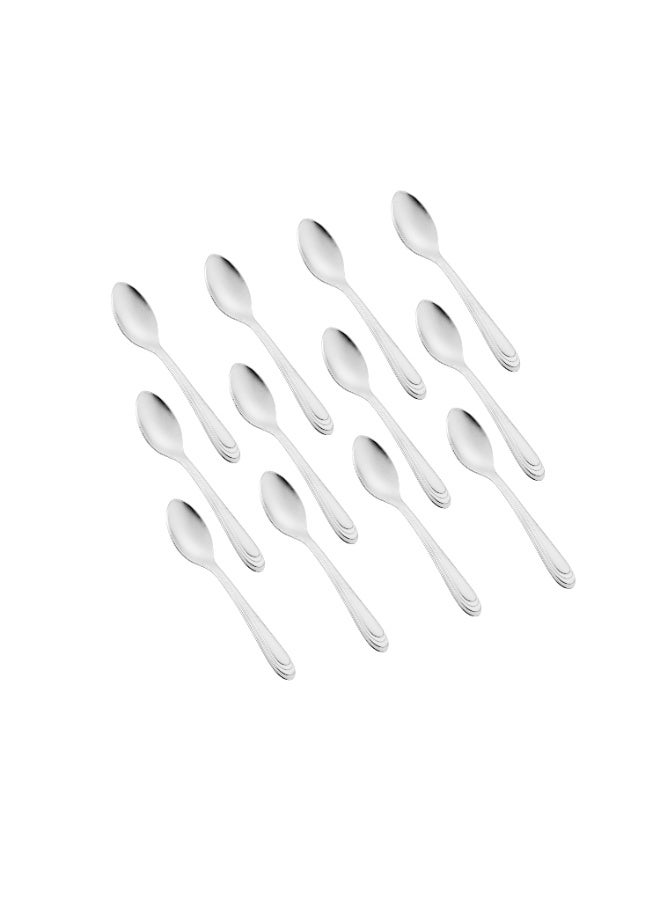 كازا روزا طقم أدوات مائدة من الستانلس ستيل المقاوم للصدأ مكون من 60 قطعة فضي - Image 3