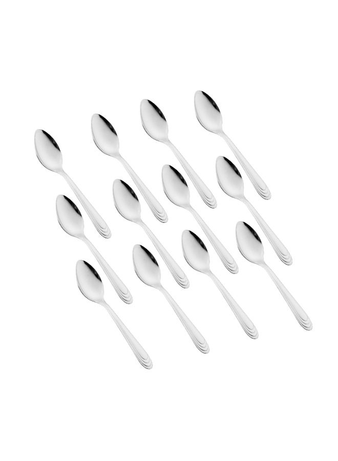 كازا روزا طقم أدوات مائدة من الستانلس ستيل المقاوم للصدأ مكون من 60 قطعة فضي - Image 4