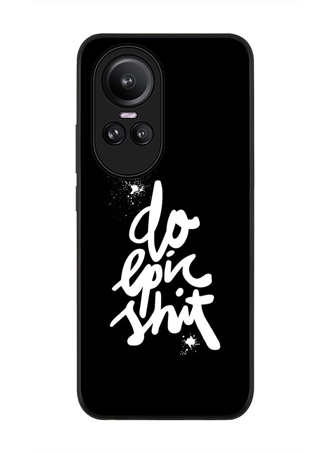 Stylizedd Rugged Black Edge case for Oppo Reno10 / Oppo Reno10 Pro, Custom Slim fit Flexible Anti Drop Thin Phone Case Cover - Epic  - Image 1