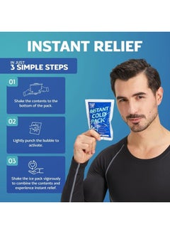AllSett Health 25 Packs Instant Ice Cold Pack (6” x 4.5”) - Disposable Instant Ice Packs for Injuries | Cold Compress Ice Pack for Pain Relief, Swelling, First Aid, Toothache, Athletes & Outdoor Activities  - Image 4
