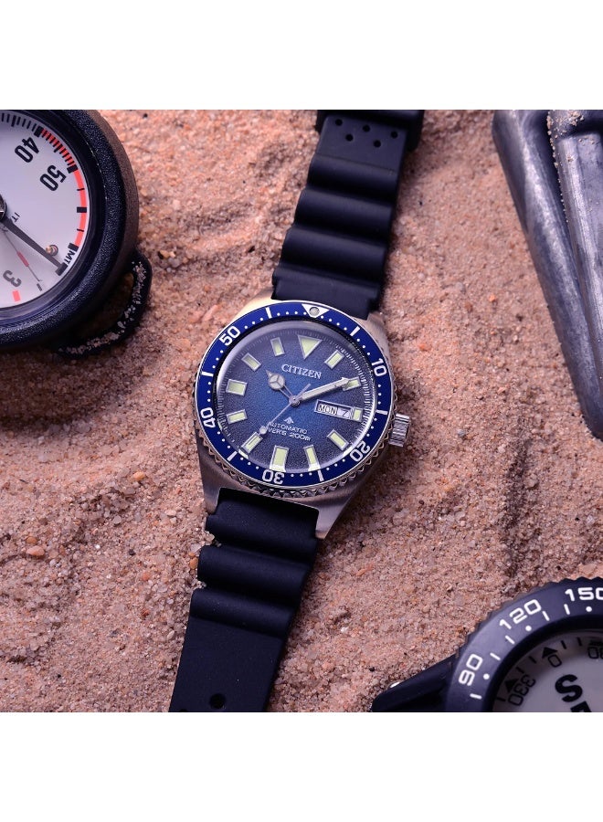 Citizen Promaster NY0129‑07L Automatic Diver Men's Watch 41mm Stainless Steel Blue Dial Day & Date 200M - Image 2