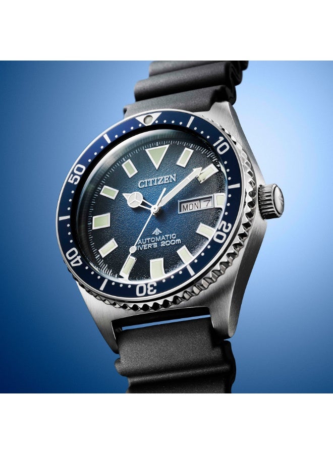 Citizen Promaster NY0129‑07L Automatic Diver Men's Watch 41mm Stainless Steel Blue Dial Day & Date 200M - Image 4
