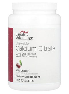 Bariatric Advantage Chewable Calcium Citrate Wild Cherry 270 Tablets 