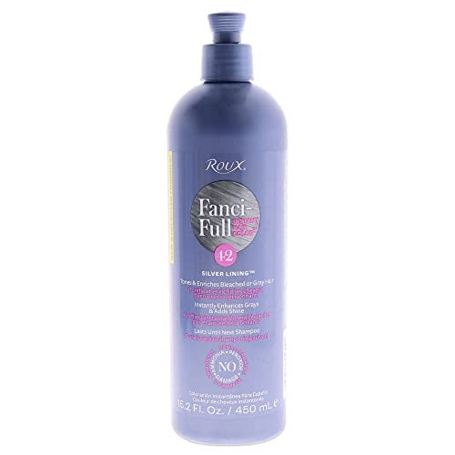Roux, Fanci-Full Instant Hair Color Rinse, 42 Silver Lining ,Temporarily Evens Tones, Blends Away Gray, 15.2 Oz