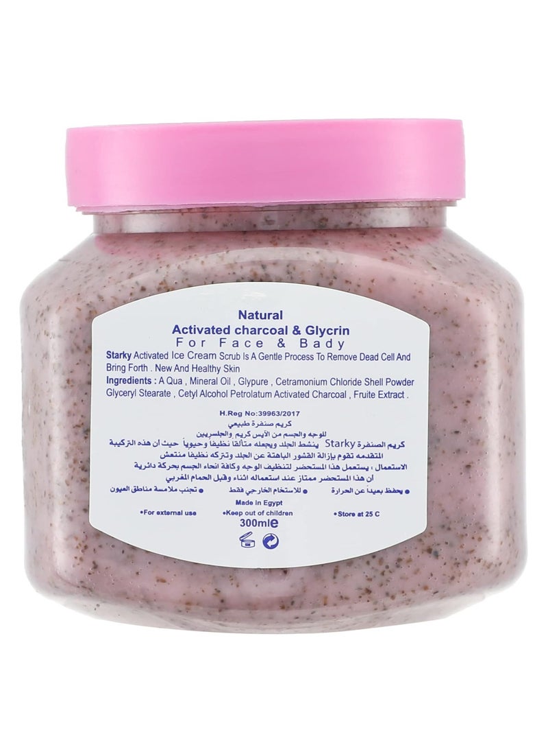 Starky Natural Scrub Cream With ice cream For Face And Body - 300 ml  - Image 3