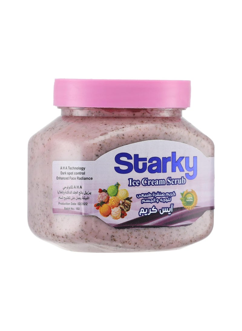 Starky Natural Scrub Cream With ice cream For Face And Body - 300 ml  - Image 2