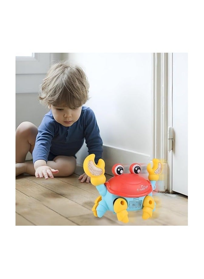 Generic Musical Crawling Crab Toy for Toddlers – Interactive Moving Crab with Lights & Sounds – Smart Obstacle Avoidance Educational Toy for Babies 6 Months+ - Image 5