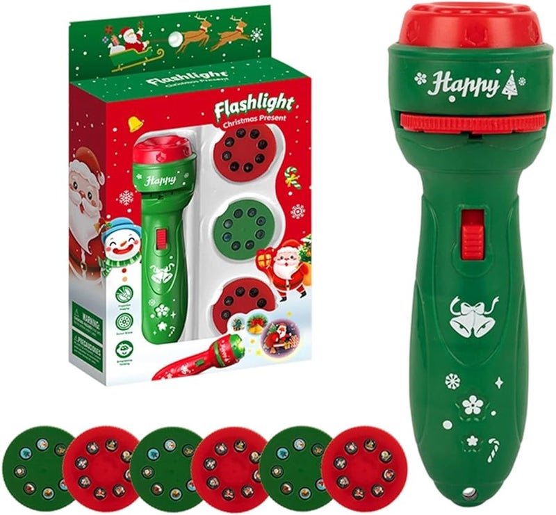 Red Christmas Projector Flashlight Toy Holiday Light Creates Magical Wall Ceiling Patterns - Image 5