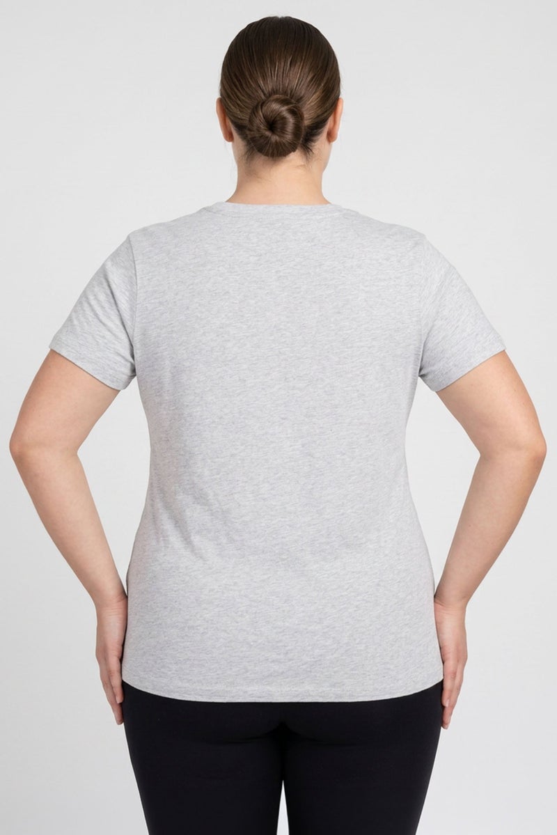 PUMA Women Sportswear Fit Short Sleeve Training T-Shirt, Heather Grey - Image 4