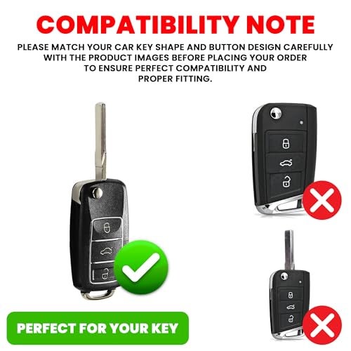 Coll of Fest Luxury Waterproof New Transformer Series Soft Silicon Car Key Shell with Keychain for Polo Vento Jetta Ameo Passat and Skoda Rapid Laura Superb Octavia Fabia Yeti 3 Button Flip Key Black - Image 2