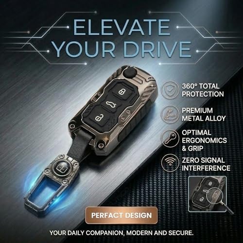 Coll of Fest Luxury Waterproof New Transformer Series Soft Silicon Car Key Shell with Keychain for Polo Vento Jetta Ameo Passat and Skoda Rapid Laura Superb Octavia Fabia Yeti 3 Button Flip Key Black - Image 4