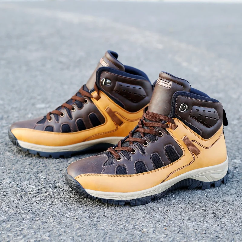 Bacca Bucci Brown Snowball Moto Inspired Trekking Boots for Men | Best Price UAE