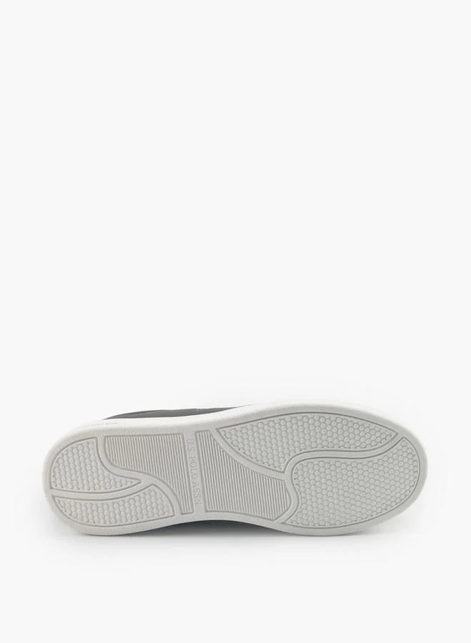 U.S. Polo Assn. BLACK Women Logo Embossed Lace-Up Sneakers for Women | Best Price UAE