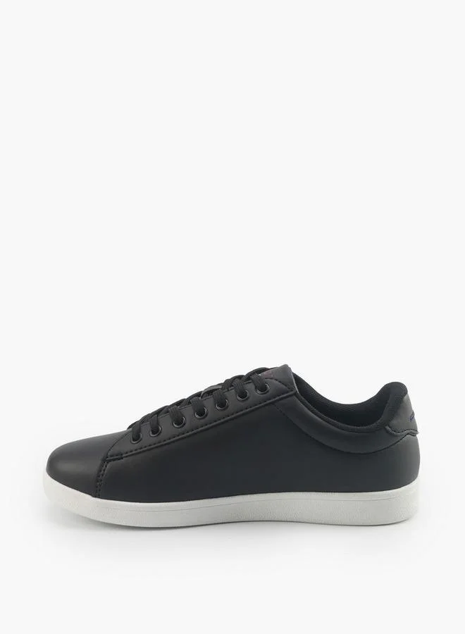 U.S. Polo Assn. BLACK Women Logo Embossed Lace-Up Sneakers for Women | Best Price UAE