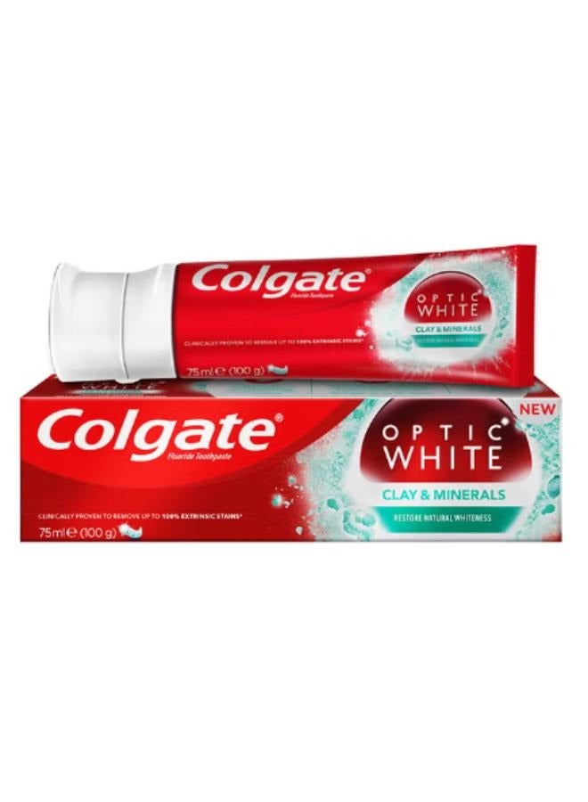 Colgate Optic White Clay And Mineral Restore Natural Whiteness Toothpaste Multicolour 75ml - Image 1