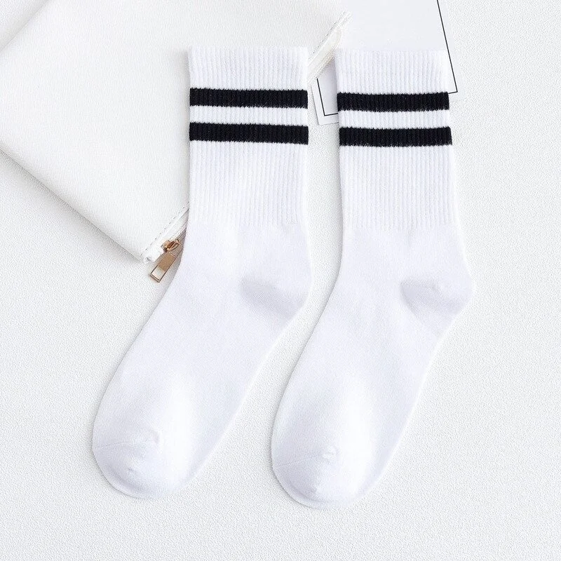 بي جي كي Unisex College Circle + Plain Patterned Socks 4 Pieces