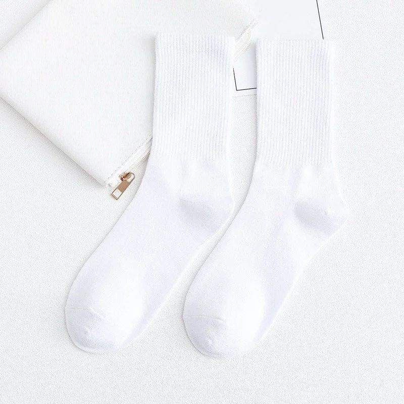 بي جي كي Unisex College Circle + Plain Patterned Socks 4 Pieces