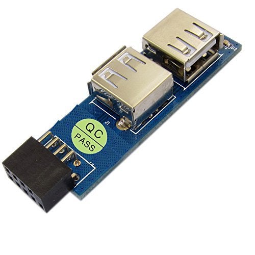 JIUWU 9 Pin USB 2.0 Female Pin Header to Dual USB2.0 Port Adapter-T Type - Image 4