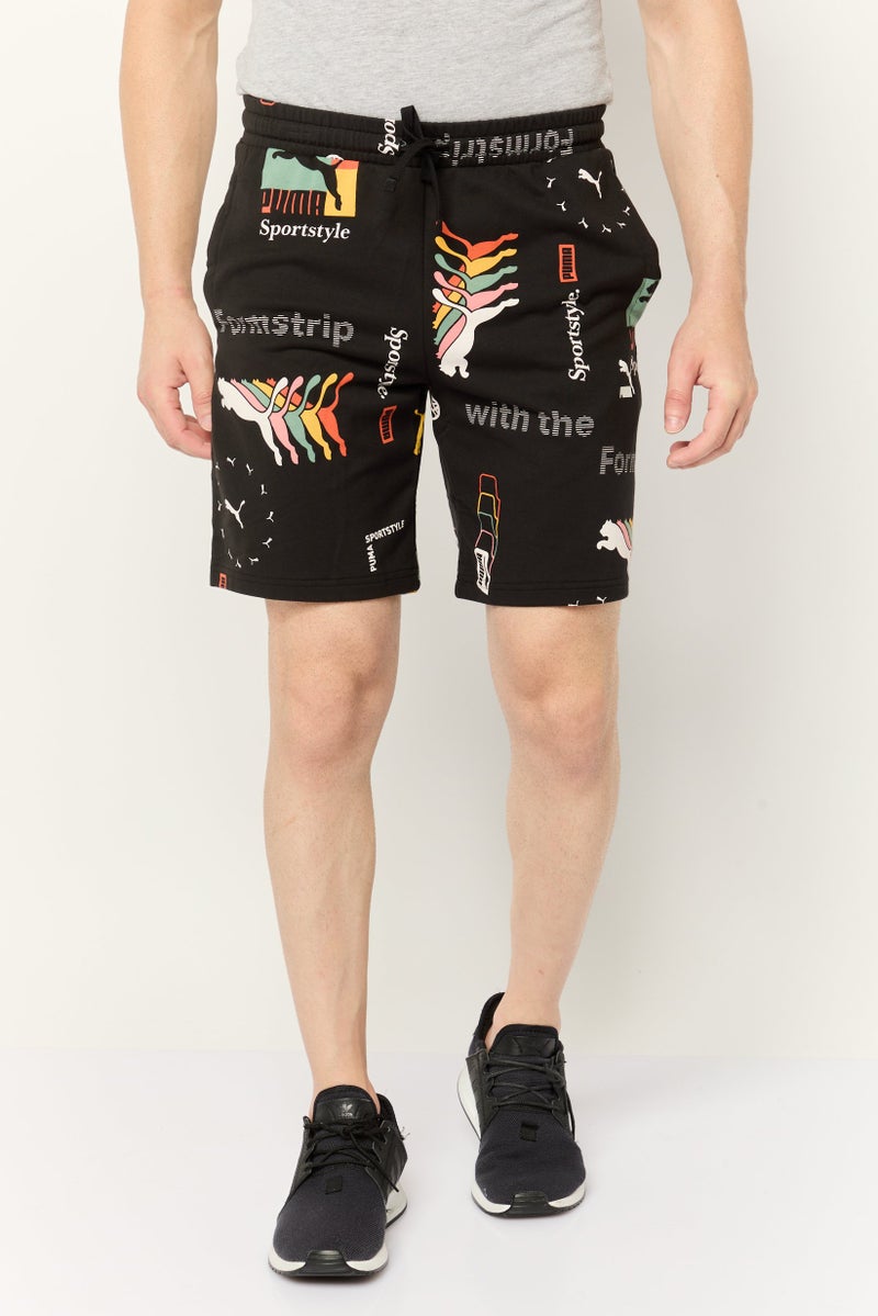 PUMA Men Sportswear Fit Drawstring Outdoor Shorts, Black - Image 1